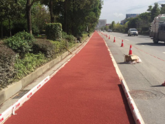 高聚物彩色防滑漆解决方案：湘西自治州城市绿道